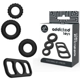 ADDICTED TOYS - COCK RING SET 4 PIECES
